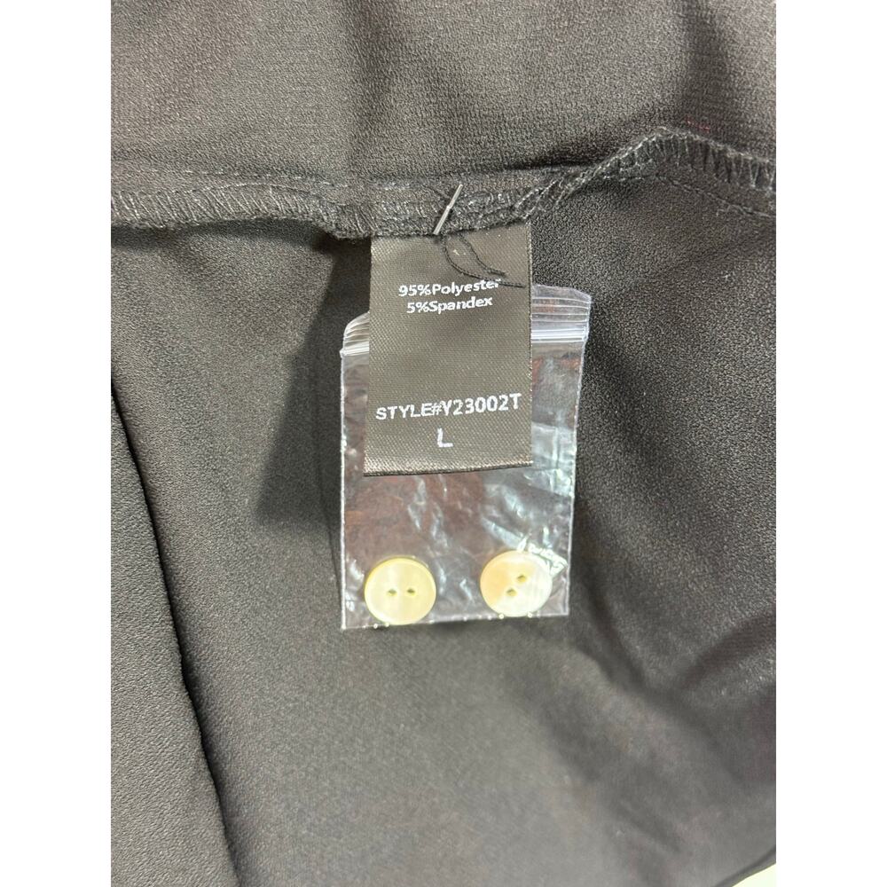 NWOT Pomander Place x Tuckernuck Black Crepe Callahan Shirt Dress Long Sleeve L - Picture 13 of 14